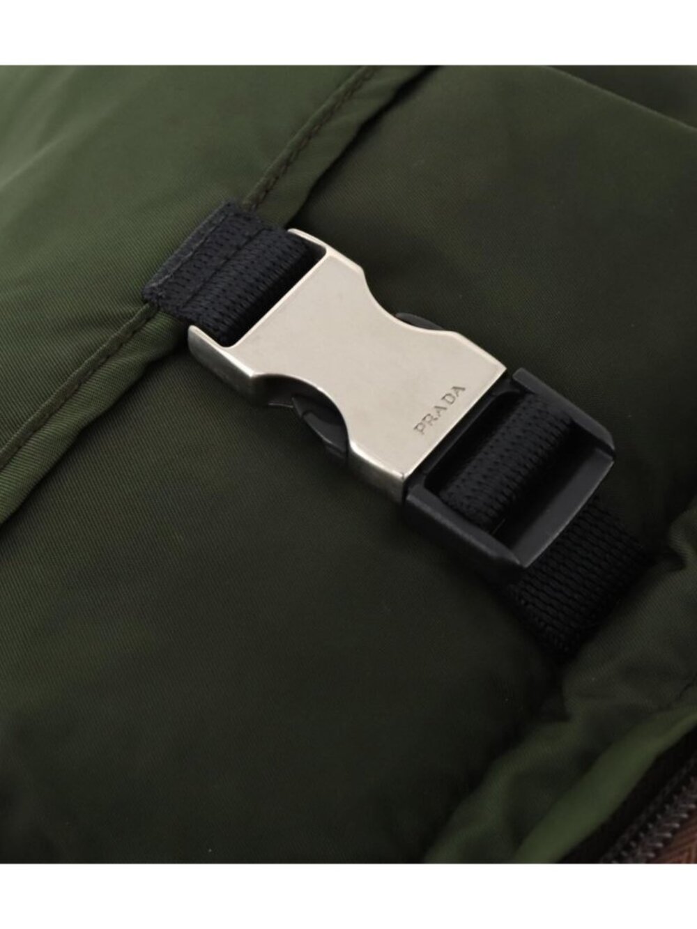 PRADA Backpack Nylon Green Silver - Picture 11 of 16